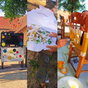 ateliers création bricolage Festival de Bouche à Oreille Jura Orgelet chapiteau 2023 juillet